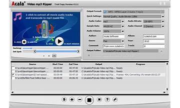 Acala Video mp3 Ripper for Windows - Download it from Habererciyes for free
